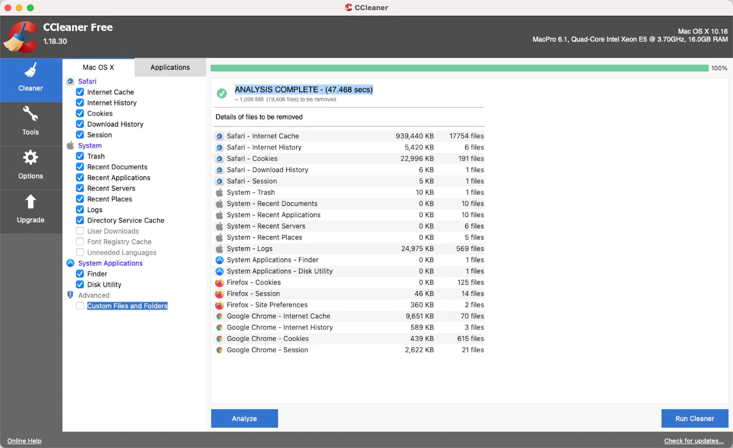ccleaner recommned for mac